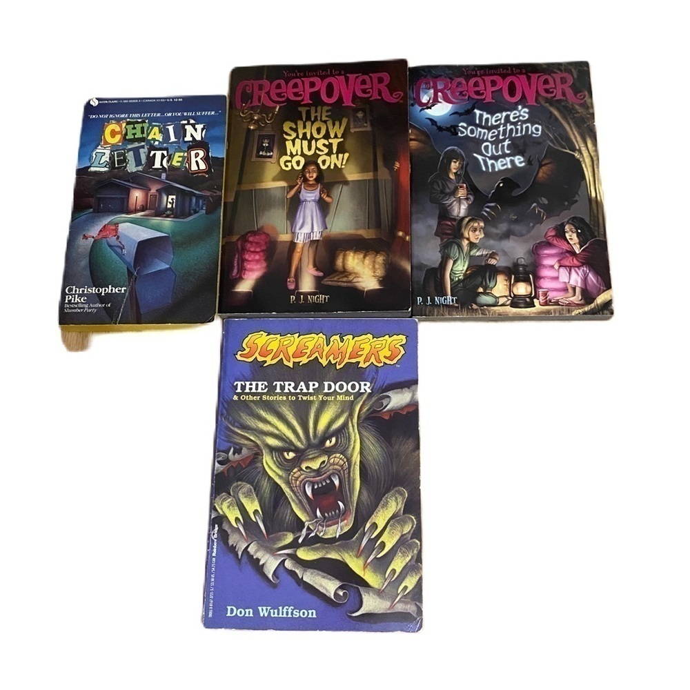 Vintage Creepover Book Bundle Lot Christopher Pike Chain Letter Screamers